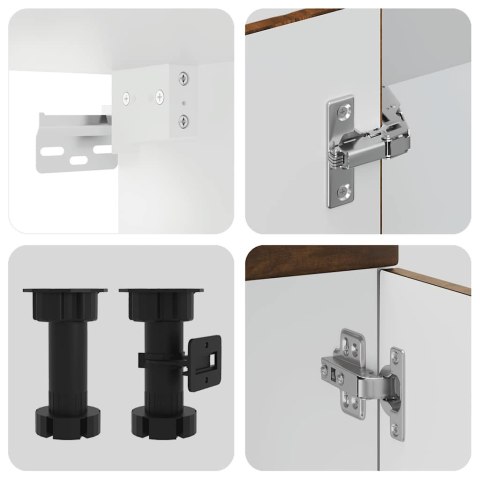 VidaXL Zestaw szafek kuchennych, Kalmar, 7-częściowy, przydymiony dąb