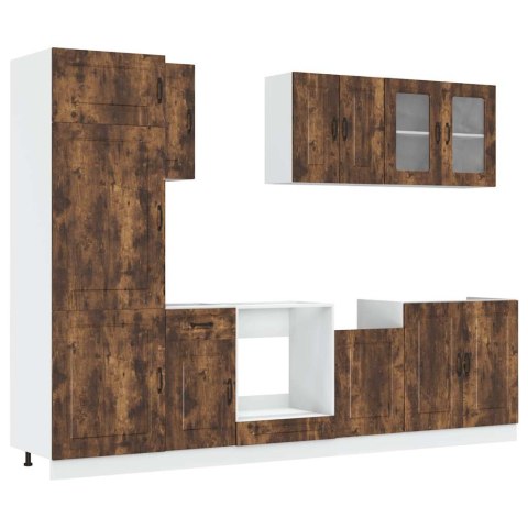 VidaXL Zestaw szafek kuchennych, Kalmar, 8-częściowy, przydymiony dąb