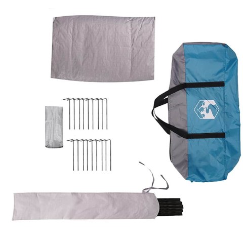 NAMIOT TEEPEE Z DACHEM NIEBIESKI I SZARY 490X410X210CM