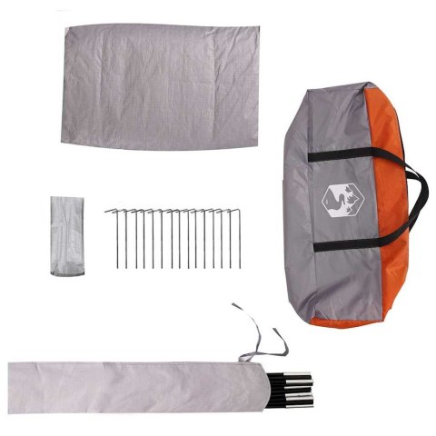 NAMIOT KOPUŁOWY SZARY I POMARAŃCZOWY 505X450X248CM