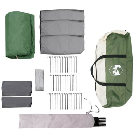 NAMIOT RODZINNY Z DACHEM ZIELONY I BIAŁY 760X645X230CM