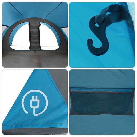 NAMIOT TUNELOWY Z DACHEM NIEBIESKI 710X460X245CM