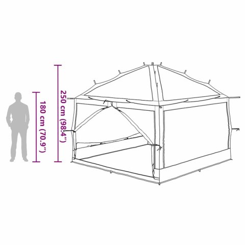 NAMIOT WEWNĘTRZNY Z DACHEM ZIELONY I SZARY 300X300X250CM