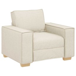 VidaXL Sofa 3 pcs Brązowy Tkanina lniana