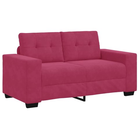 VidaXL Sofa 3 pcs Czerwony Wiatr Tkanina lniana