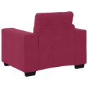 VidaXL Sofa 3 pcs Czerwony Wiatr Tkanina lniana