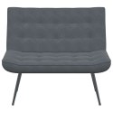 ŁAWKA CIEMNOSZARA 110X74X84CM OBITA AKSAMITEM