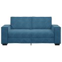 VidaXL Sofa 2-osobowa, niebieski, 140 cm, tapicerowana aksamitem