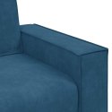 VidaXL Sofa 2-osobowa, niebieski, 140 cm, tapicerowana aksamitem