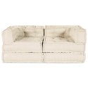 SOFA MODULARNA 2 SZT. KREMOWY 140X70X56CM TKANINA