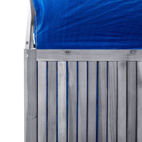 SKRZYNIA Z KRATKĄ 99X55X160CM SZARA DREWNO AKACJOWE