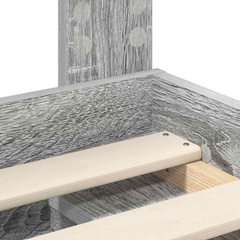 VidaXL Ramka łóżka Szary Sonoma 180 x 200 cm Lite drewno sosnowe