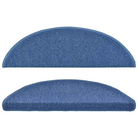 MATY NA SCHODY 10 SZT. 56X17X3CM NIEBIESKIE PÓŁOKRĄGŁE