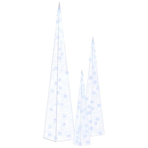 VidaXL Stożek dekoracyjny, akryl, okrągły, niebieski, LED, 30/45/60 cm