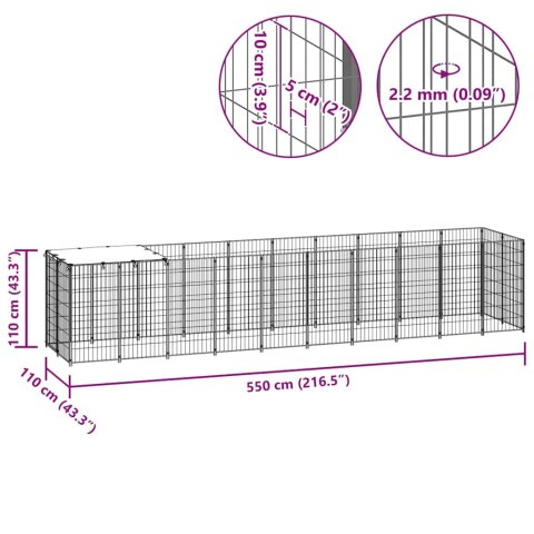 KOJEC DLA PSA SREBRNY 6,05M² STALOWY