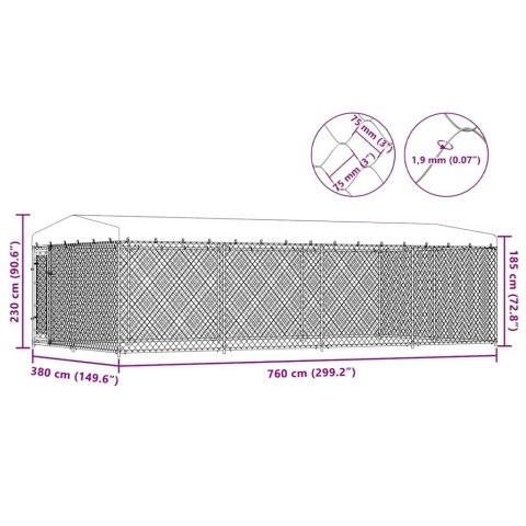 KOJEC DLA PSA Z ZADASZENIEM 8X4X2M