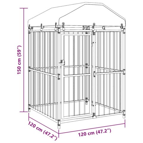 KOJEC DLA PSA ZAGRODA WYBIEG KLATKA Z DACHEM 120X120X150CM