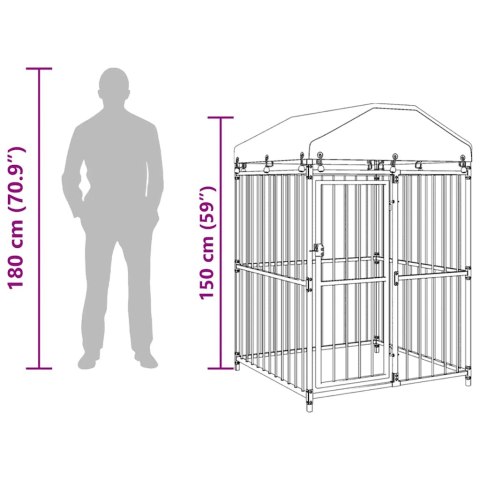 KOJEC DLA PSA ZAGRODA WYBIEG KLATKA Z DACHEM 120X120X150CM