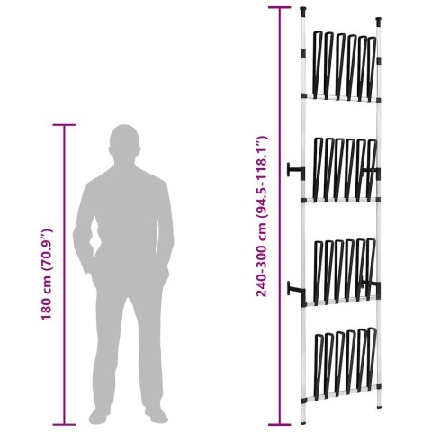 STOJAK NA BUTY Z TELESKOPOWYMI DRĄŻKAMI ALUMINIOWY