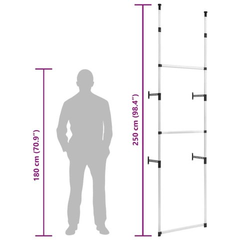 SYSTEM TELESKOPOWYCH DRĄŻKÓW DO GARDEROBY ALUMINIOWY