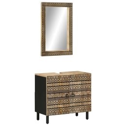 2-CZ. ZESTAW MEBLI ŁAZIENKOWYCH LITE DREWNO MANGO