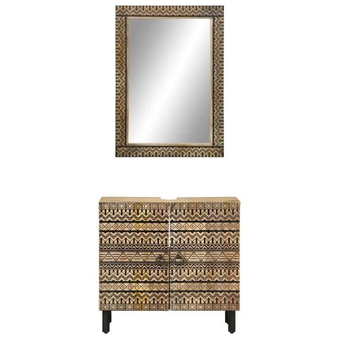 2-CZ. ZESTAW MEBLI ŁAZIENKOWYCH LITE DREWNO MANGO