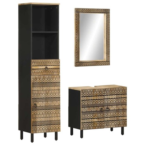 3-CZ. ZESTAW MEBLI ŁAZIENKOWYCH LITE DREWNO MANGO