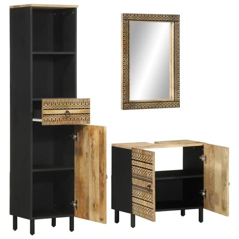 3-CZ. ZESTAW MEBLI ŁAZIENKOWYCH LITE DREWNO MANGO