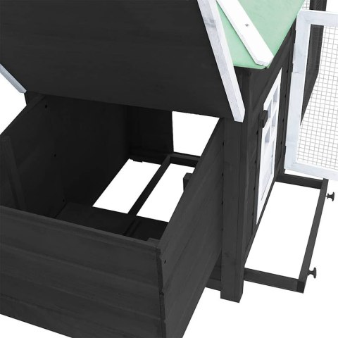 KLATKA DLA KURCZĄT Z GNIAZDEM SZARA 193X68X104 LITA JODŁA