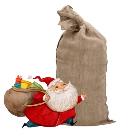 WORKI JUTOWE 10 SZT. 65X135CM NA PREZENTY JUTA DUŻE ŚWIĄTECZNA DEKORACJA