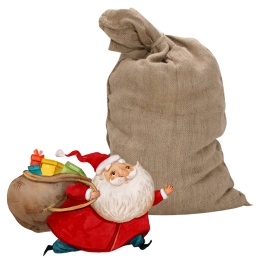 WORKI JUTOWE 30 SZT. 60X105CM NA PREZENTY JUTA DUŻE ŚWIĄTECZNA DEKORACJA