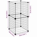 KLATKA DLA ZWIERZĄT 8 PANELI CZARNA 35X35CM STALOWA