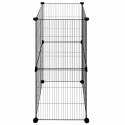KLATKA DLA ZWIERZĄT 8 PANELI CZARNA 35X35CM STALOWA