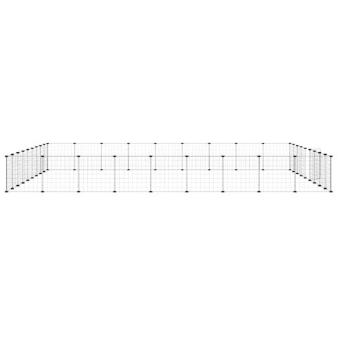 KLATKA DLA ZWIERZĄT Z BRAMKĄ 36 PANELI CZARNA 35X35CM STAL