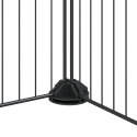 KLATKA DLA ZWIERZĄT Z BRAMKĄ 52 PANELE CZARNA 35X35CM STAL