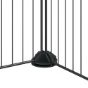KLATKA DLA ZWIERZĄT Z BRAMKĄ 60 PANELI CZARNA 35X35CM STAL