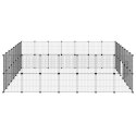 KLATKA DLA ZWIERZĄT Z BRAMKĄ 60 PANELI CZARNA 35X35CM STAL