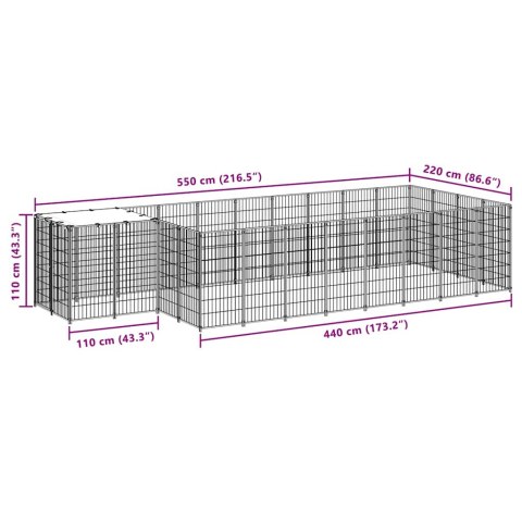 KOJEC DLA PSA CZARNY 10,89M² STALOWY