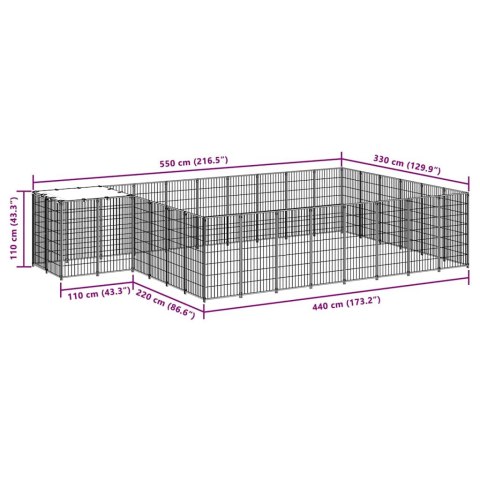 KOJEC DLA PSA CZARNY 15,73M² STALOWY