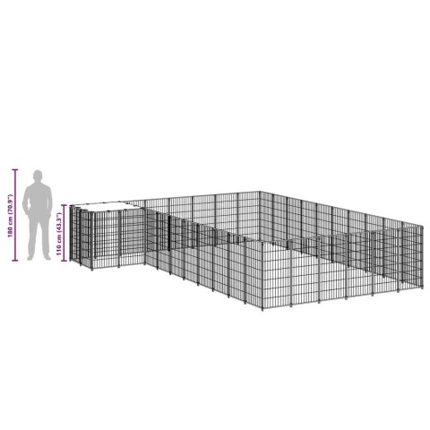 KOJEC DLA PSA CZARNY 19,36M² STALOWY