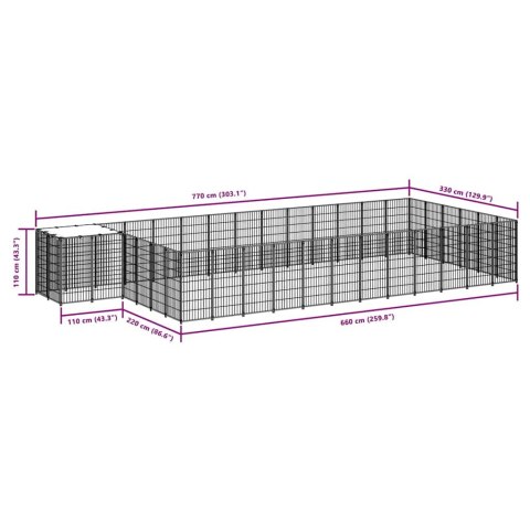 KOJEC DLA PSA CZARNY 22,99M² STALOWY