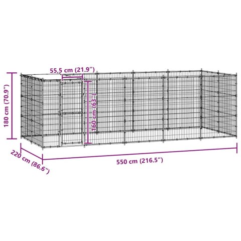 KOJEC DLA PSA Z ZADASZENIEM STAL GALWANIZOWANA 12,1M²