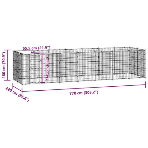 KOJEC DLA PSA Z ZADASZENIEM STAL GALWANIZOWANA 16,94M²