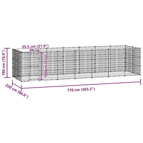 KOJEC DLA PSA Z ZADASZENIEM STALOWY TRWAŁY BEZPIECZNY 16,94M²