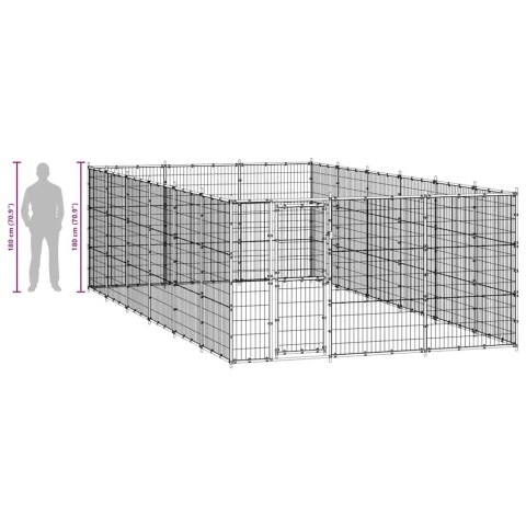 KOJEC ZEWNĘTRZNY DLA PSA STALOWY TRWAŁY BEZPIECZNY 21,78M²