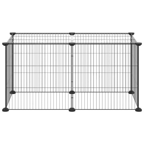 KLATKA DLA ZWIERZĄT 8 PANELI CZARNA 35X35CM STALOWA