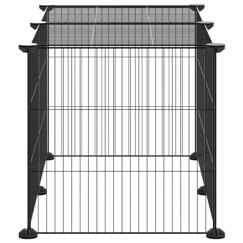 KLATKA DLA ZWIERZĄT 8 PANELI CZARNA 35X35CM STALOWA