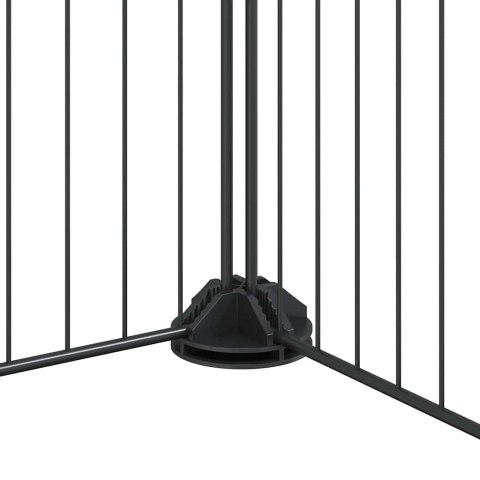 KLATKA DLA ZWIERZĄT 8 PANELI CZARNA 35X35CM STALOWA