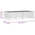 KLATKA DLA ZWIERZĄT Z BRAMKĄ 20 PANELI CZARNA 35X35CM STAL