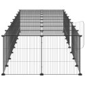 KLATKA DLA ZWIERZĄT Z BRAMKĄ 36 PANELI CZARNA 35X35CM STAL